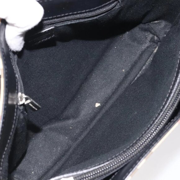 BURBERRY Nova Check Hand Bag PVC Beige Silver Auth - Picture 14 of 16